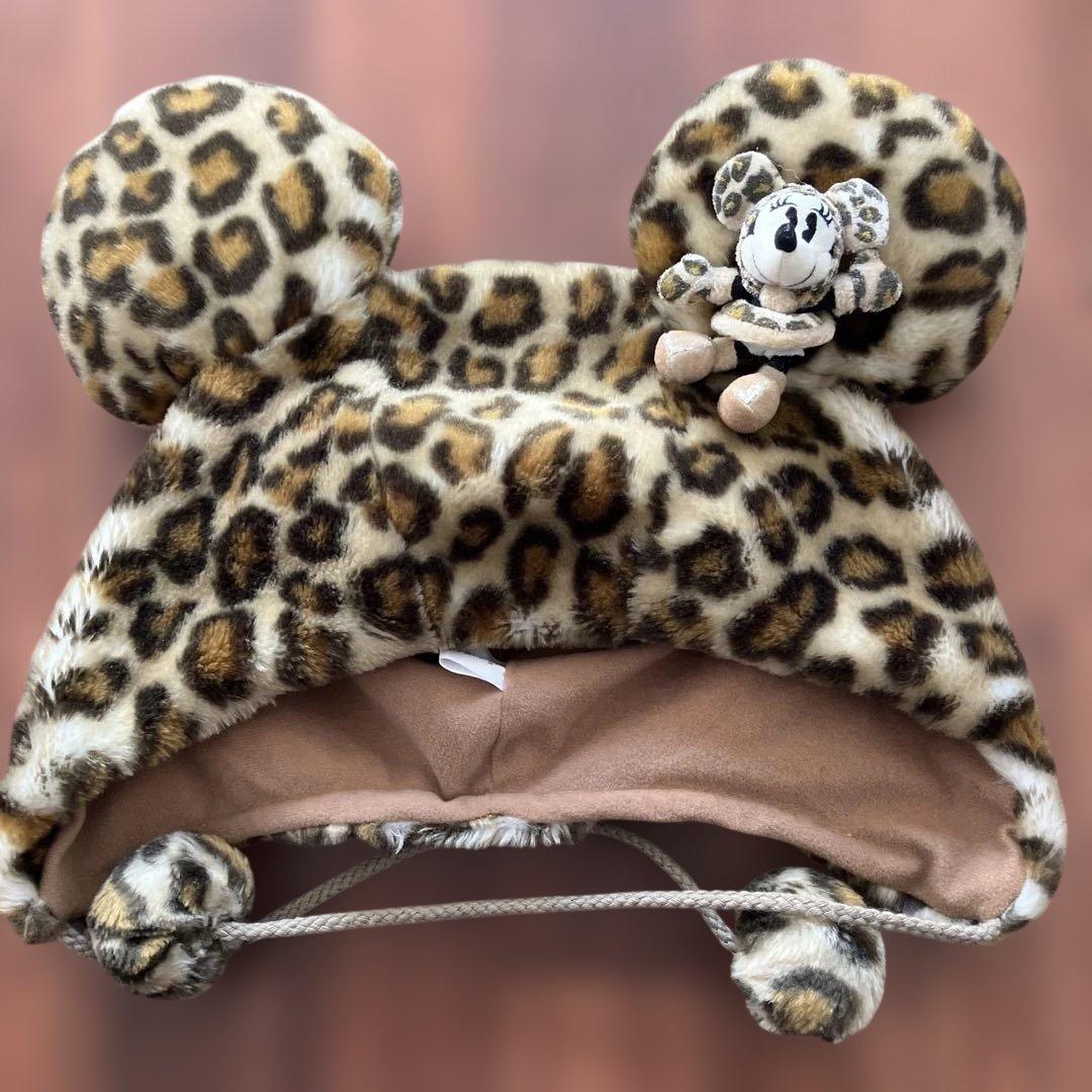 ミニーちゃん ヒョウ柄 ファンキャップ 被り物 - メルカリ