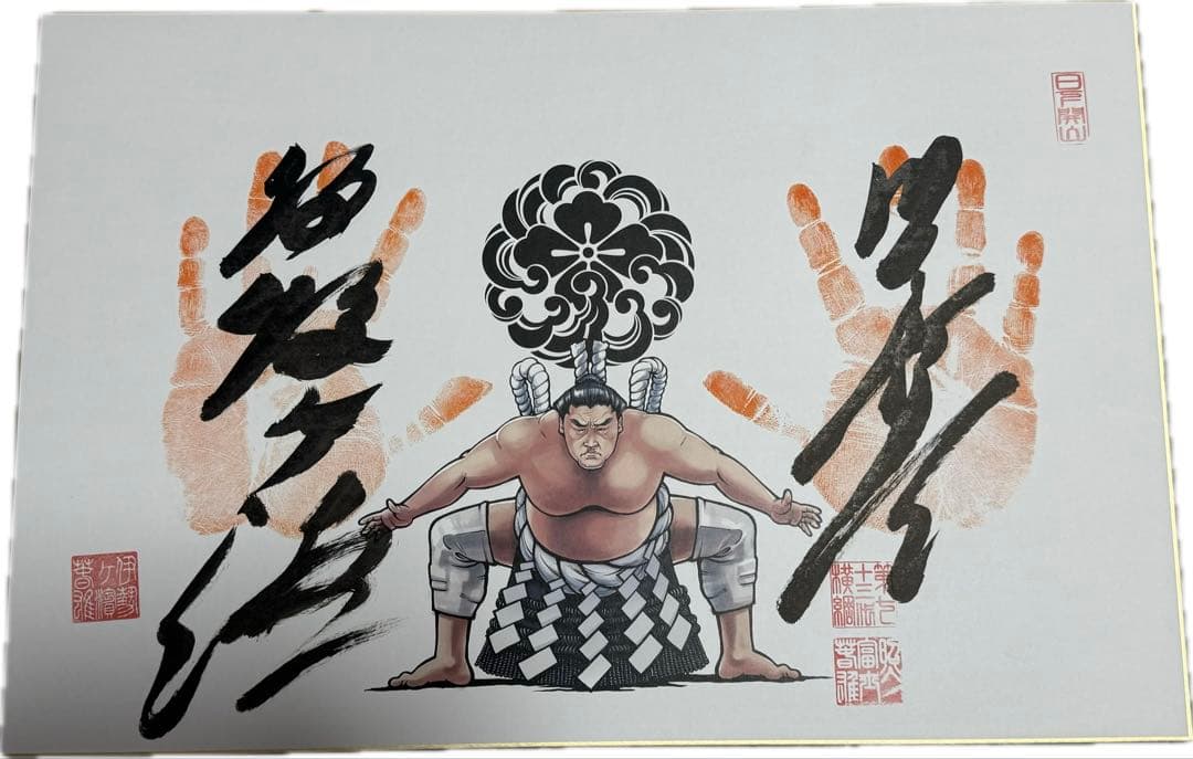 大相撲 横綱 照ノ富士 引退パーティー 参加記念 直筆サイン色紙 - メルカリ