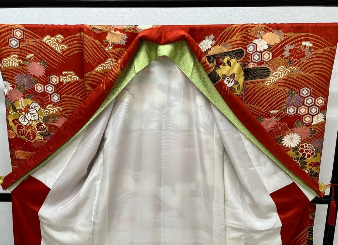 振り袖 フルセット 長襦袢 金彩加工 刺繍入り ますいわ屋 重ね襟付き