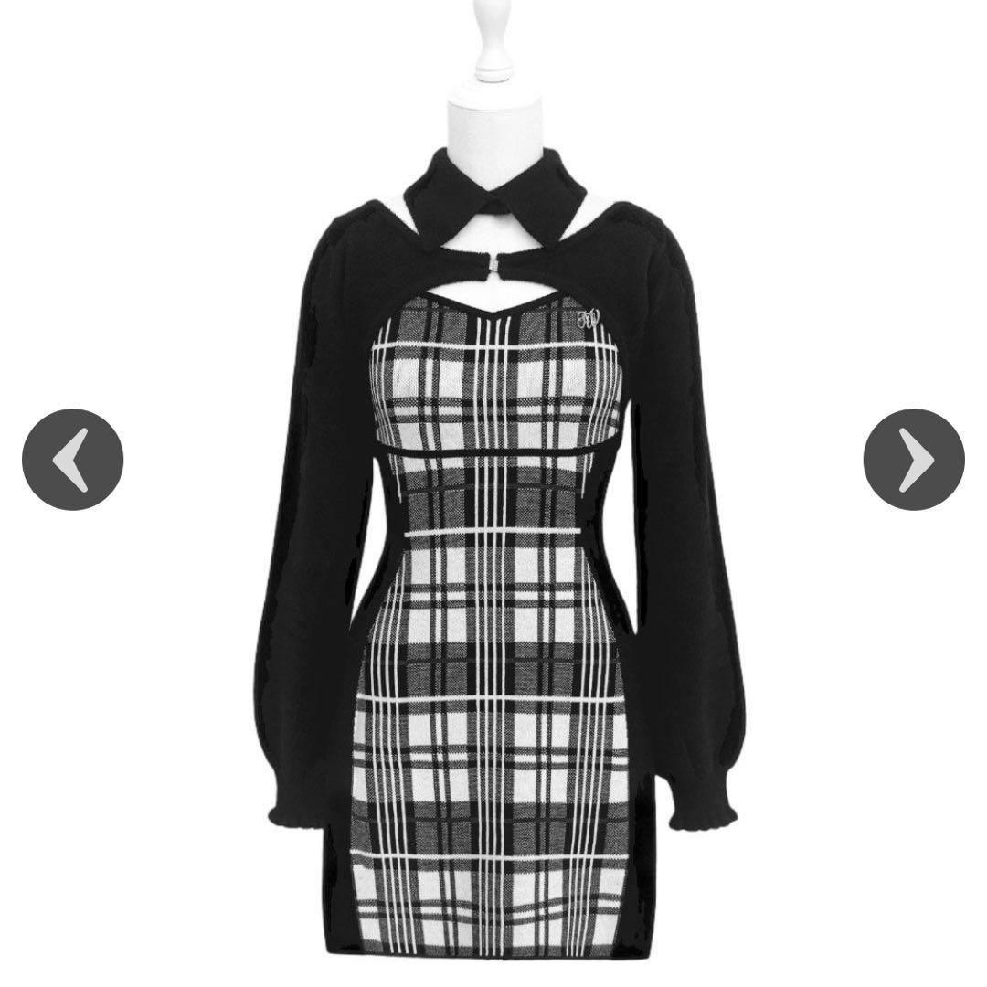 ミシェルマカロン ハニーミュウ チェックレイヤードアンサンブル