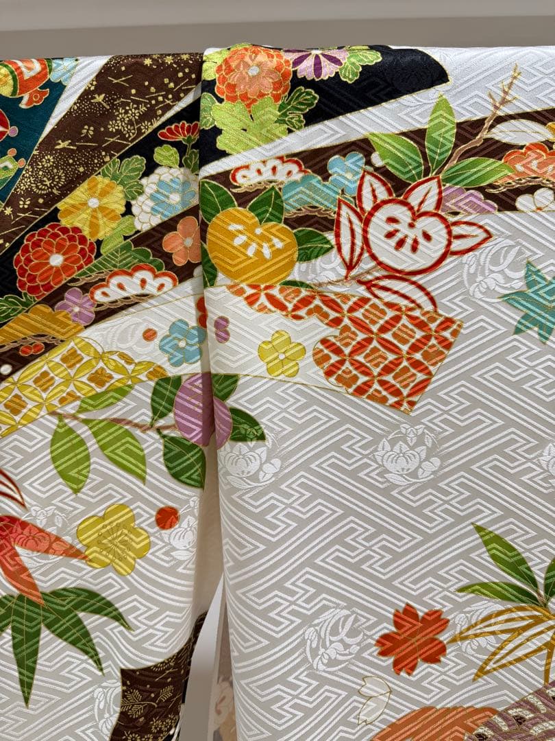 1/26迄の出品】新品【吉澤織物】板場友禅 振袖 白地 古典 未仕立 三越