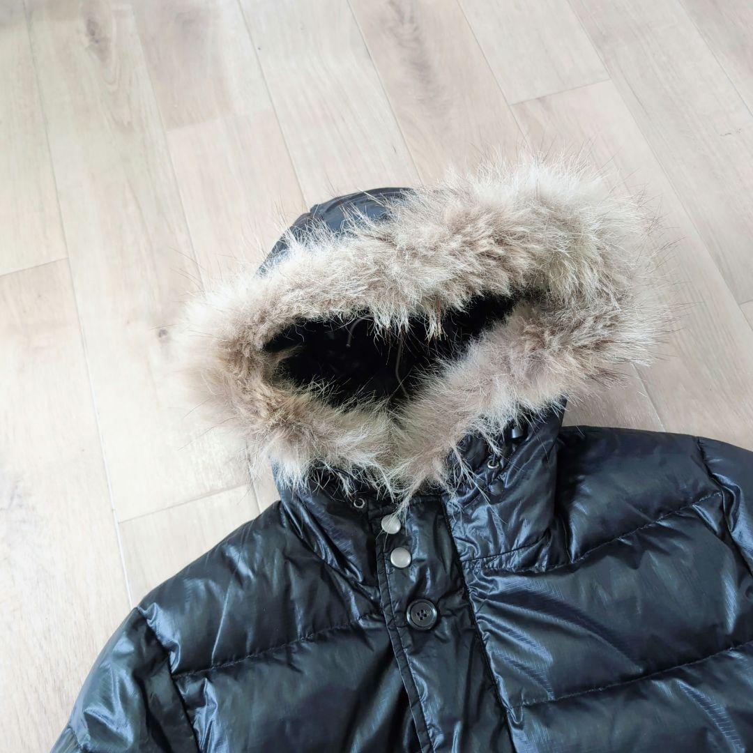 肉厚】00'S N2B y2k 短丈 ダウン90 ファー フード 光沢 黒 M - メルカリ