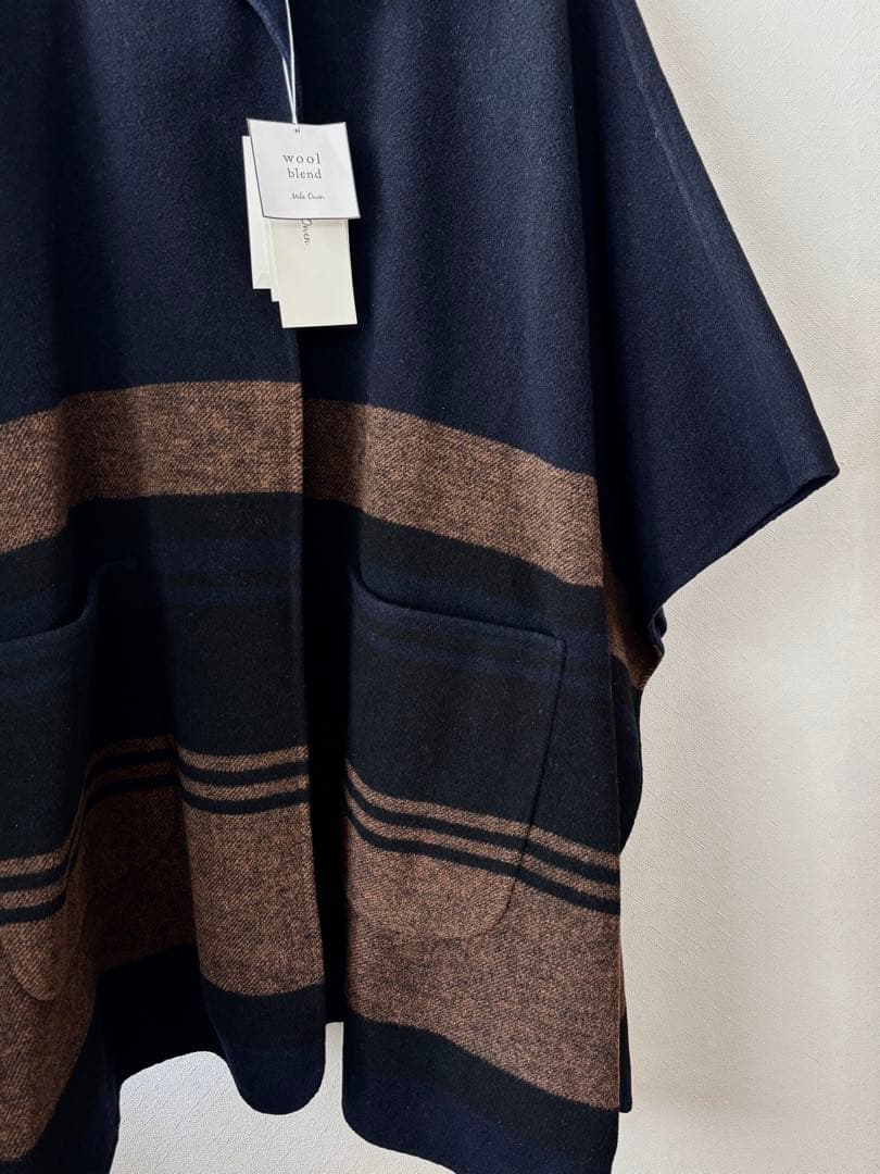 《新品タグ付き》ミラオーウェン フード付きポンチョ接結コート