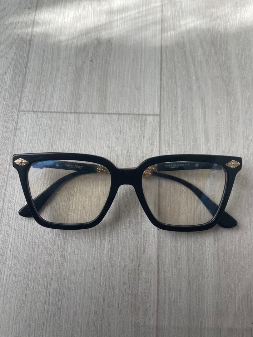 ブラック スクエアフレーム メガネ アウトレット品】スクエア 伊達メガネ （レンズなし） 黒縁眼鏡 メンズ