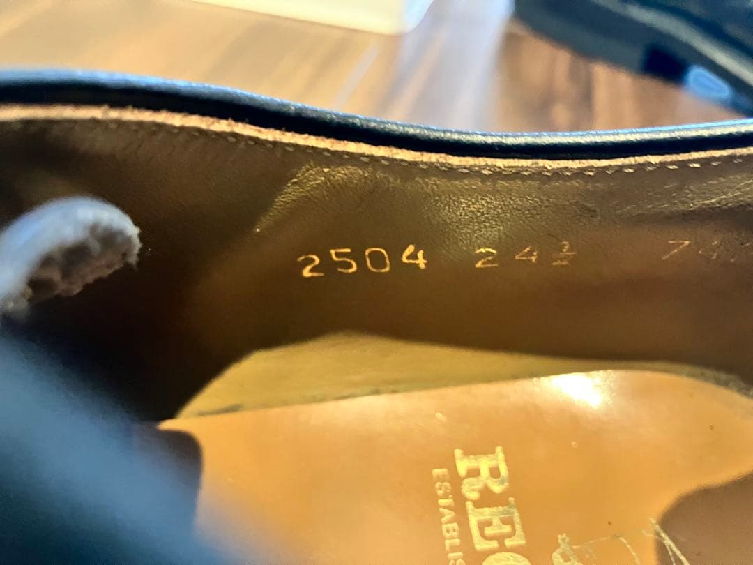 REGAL ブラック プレーントゥ　24.5cm 2504