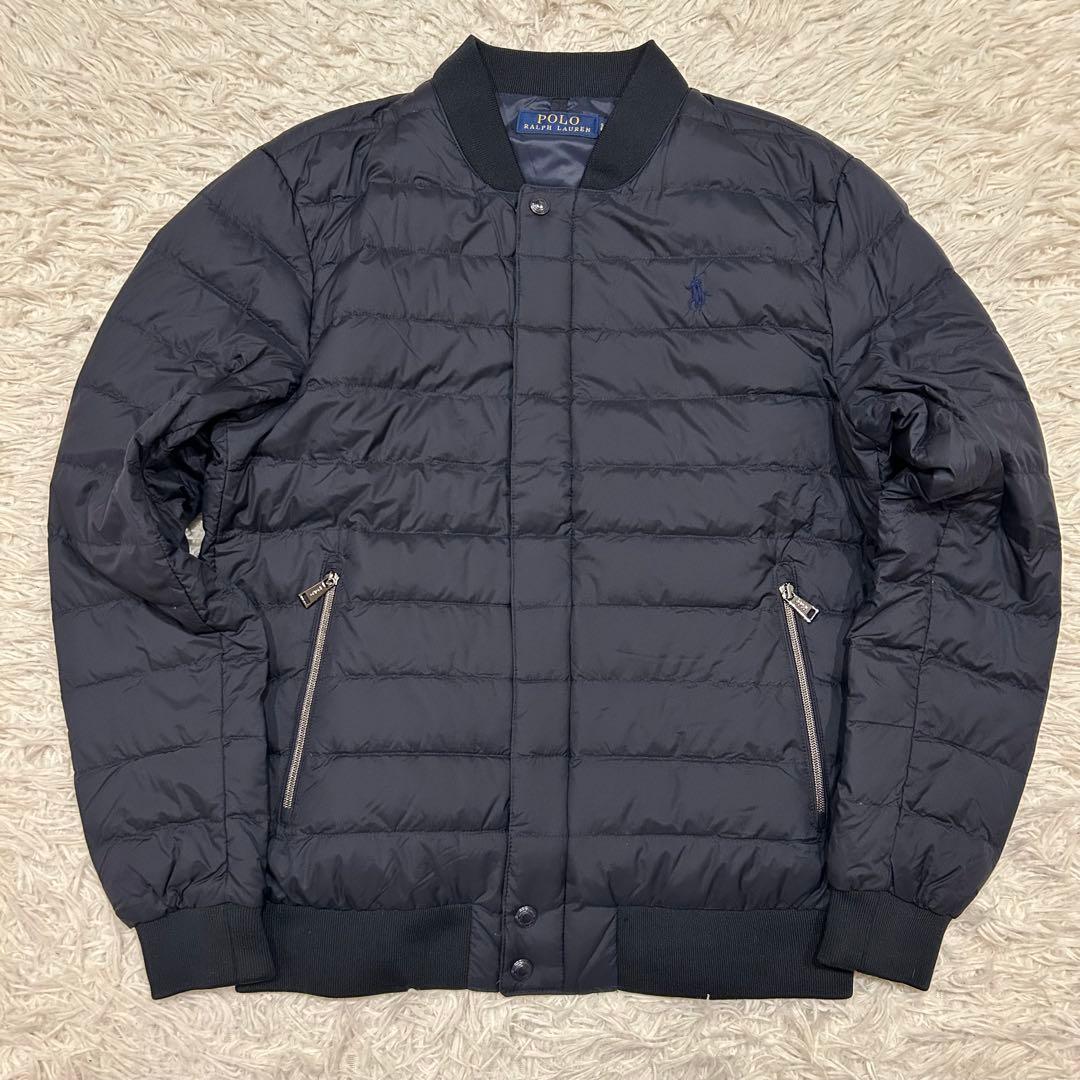 ポロラルフローレン　ダウンジャケット　ポニー刺繍　黒　近年　ロゴジップ　短丈 ポロラルフローレン ダウンジャケット ポニー刺繍 黒ブラック - メルカリ