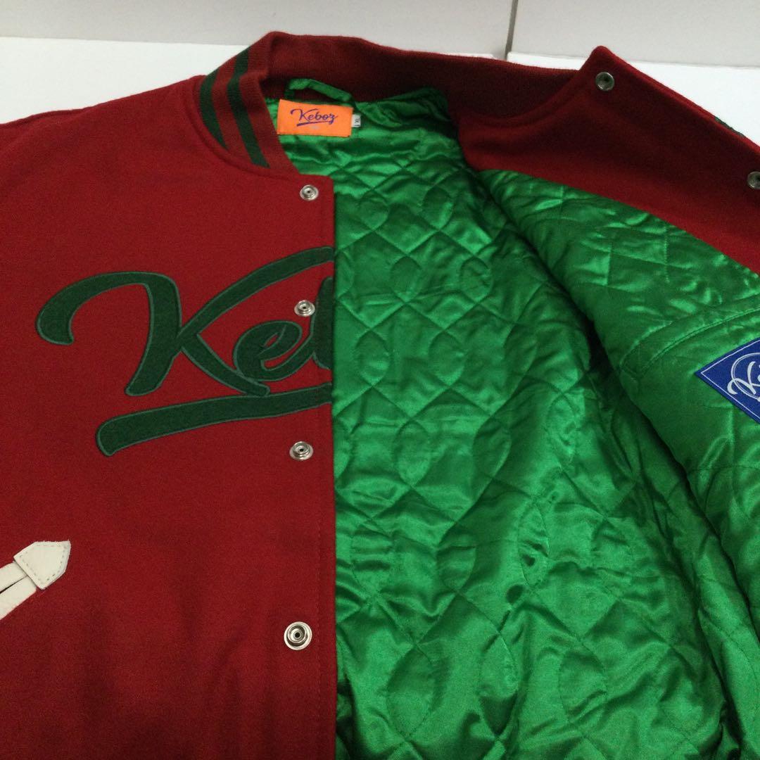 Keboz メルトン&レザーバーシティジャケット 68251112N02S - メルカリ