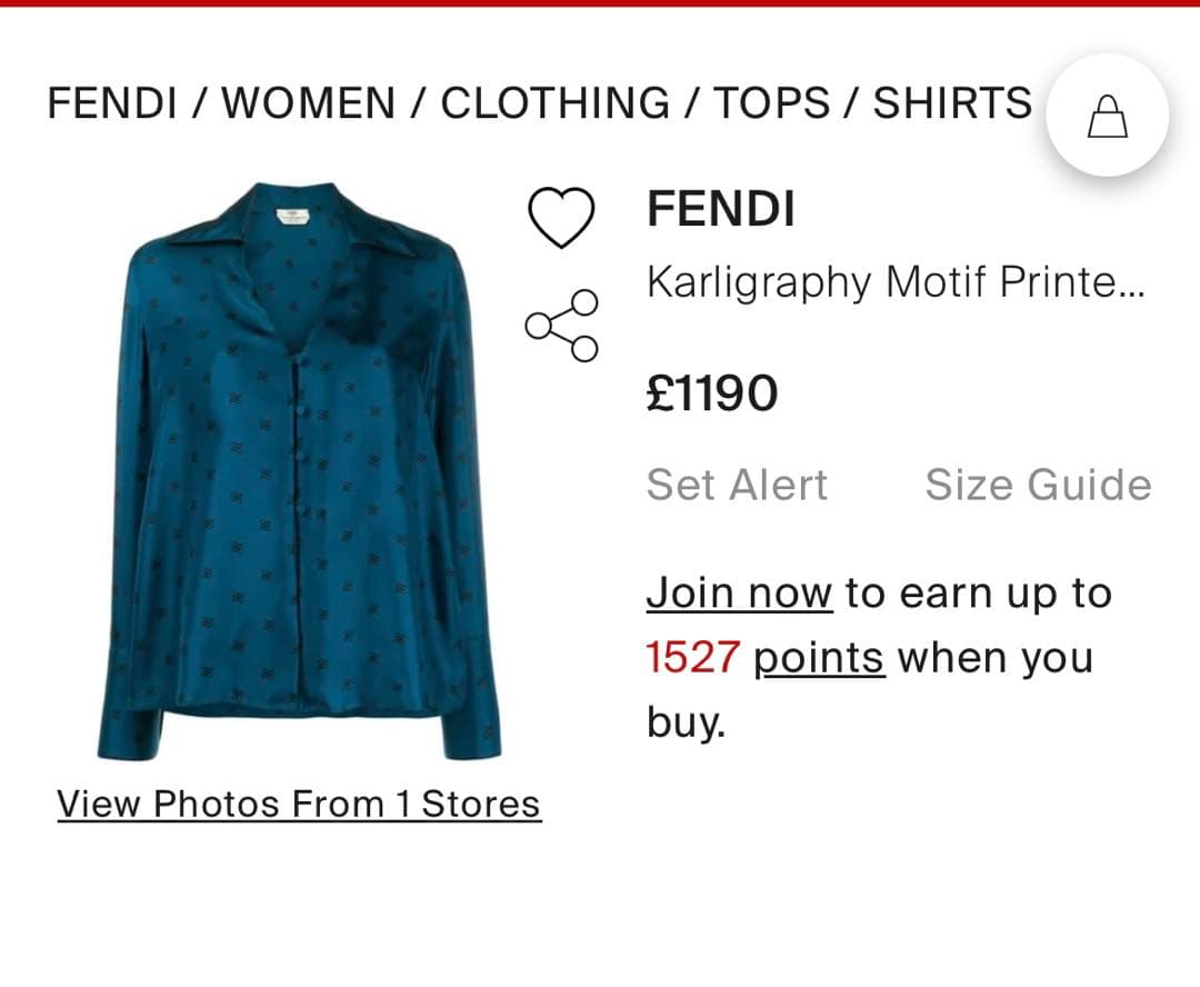 トップス FENDI Karligraphy Motif Printed Shirt Fendi Karligraphy Motif Print Shirt Dress - Red | Editorialist