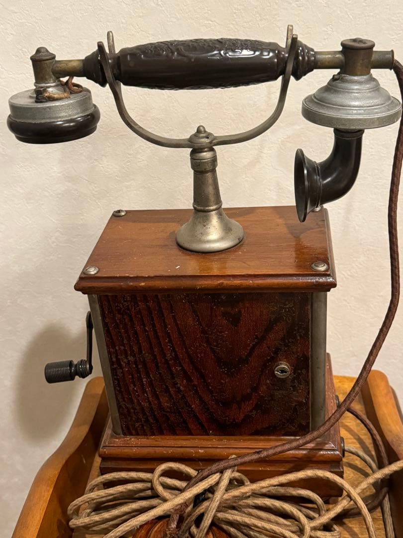 デルビル磁石式甲号卓上電話機 1897年 アンティーク オブジェ 室内飾り