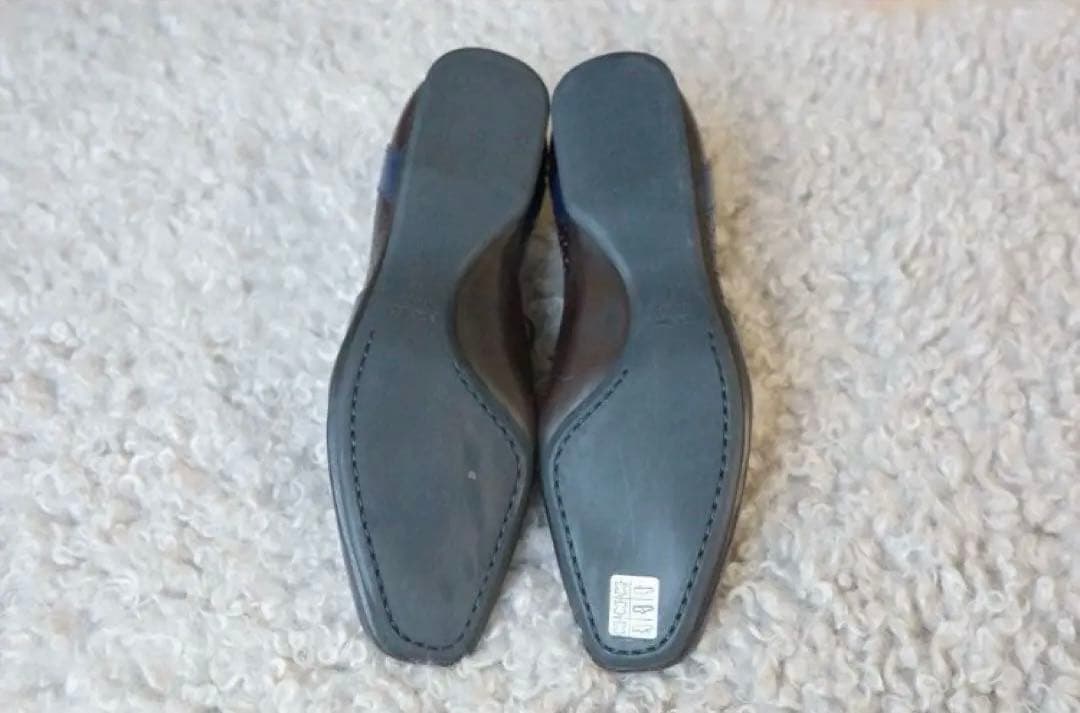 希少】PRADA 00s Archiveパンチングレザー スクエアトゥシューズ