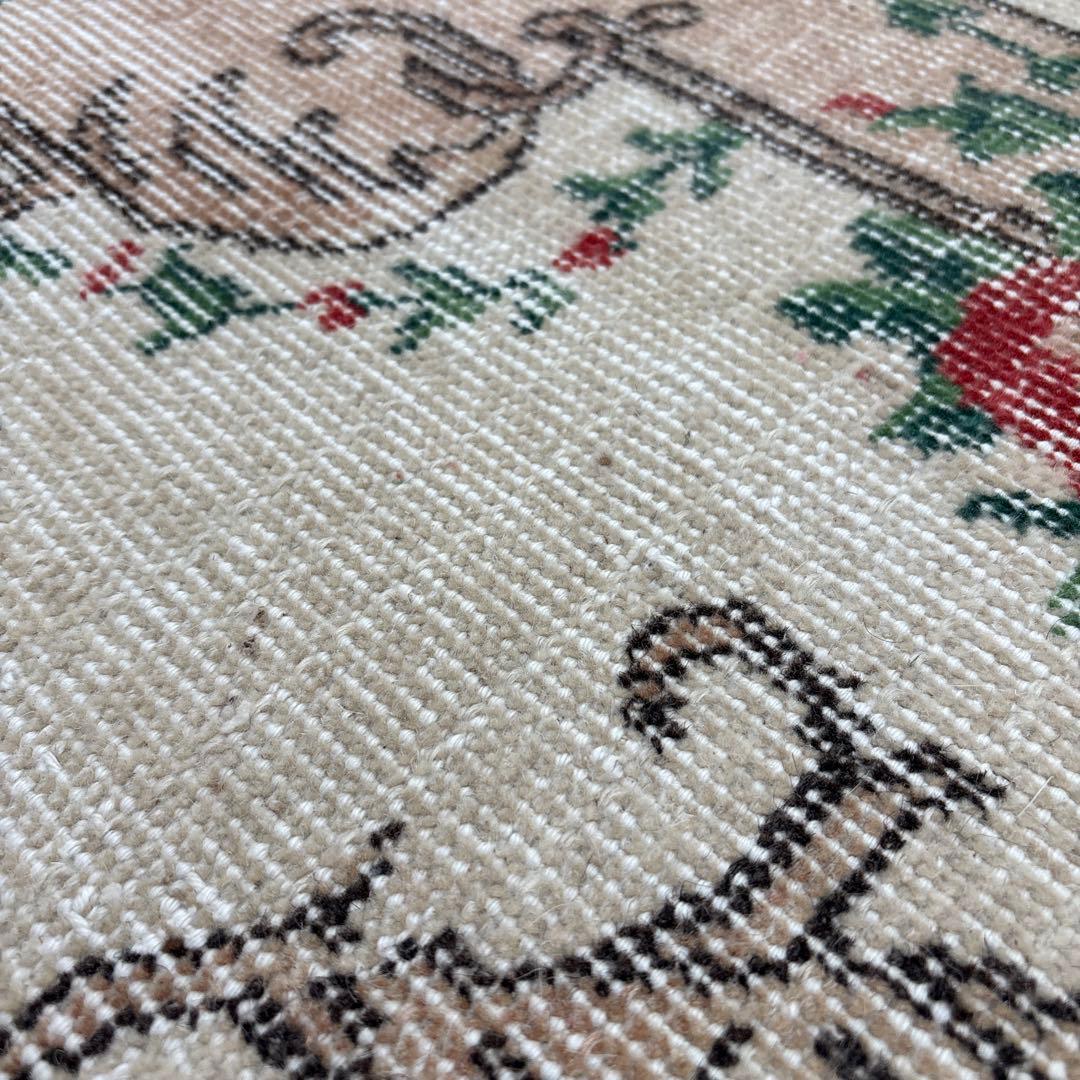 専用です❣️ トルコビンデージラグ☆額縁フラワーラグ　116cm×215.5cm