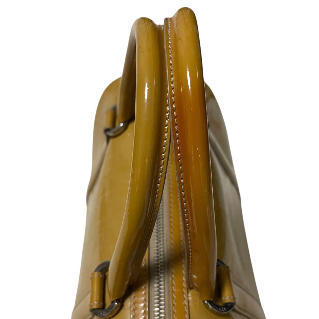 超希少色 クリスチャンディオール エンボス エナメル ミニボストン 黄色