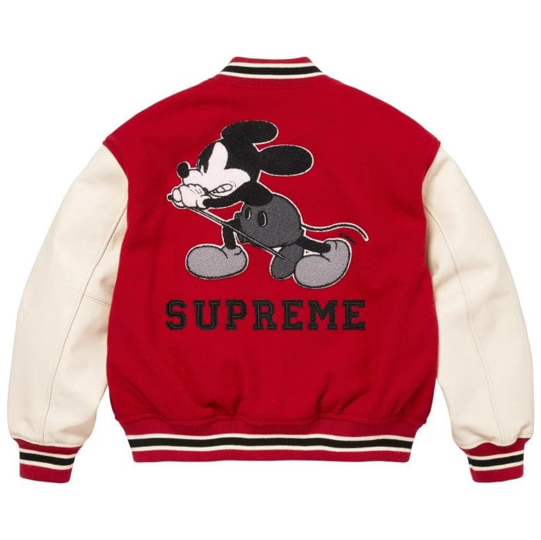 Supreme Number (N)ine Mickey Mouseスタジャン赤 - メルカリ
