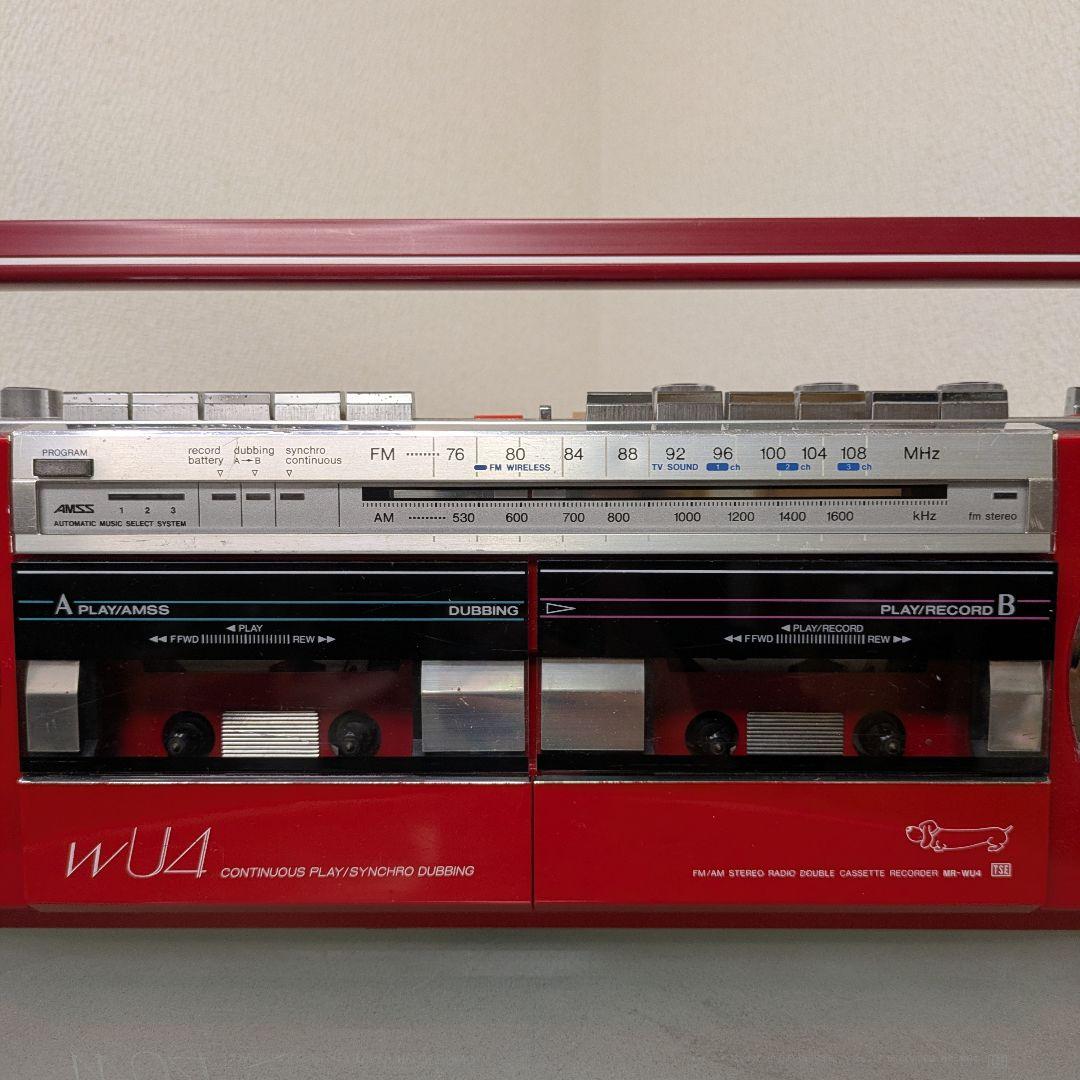 動作品】SANYO サンヨーWカセットデッキMR-WU4 昭和レトロビンテージ