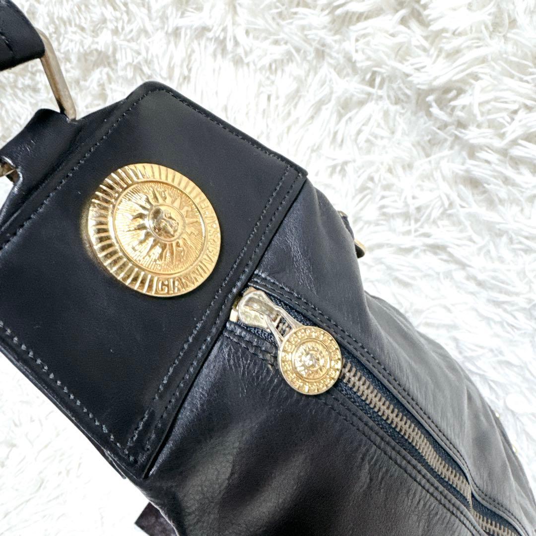 VERSACE リュック レザー ショルダーバッグ サンバースト メデューサ