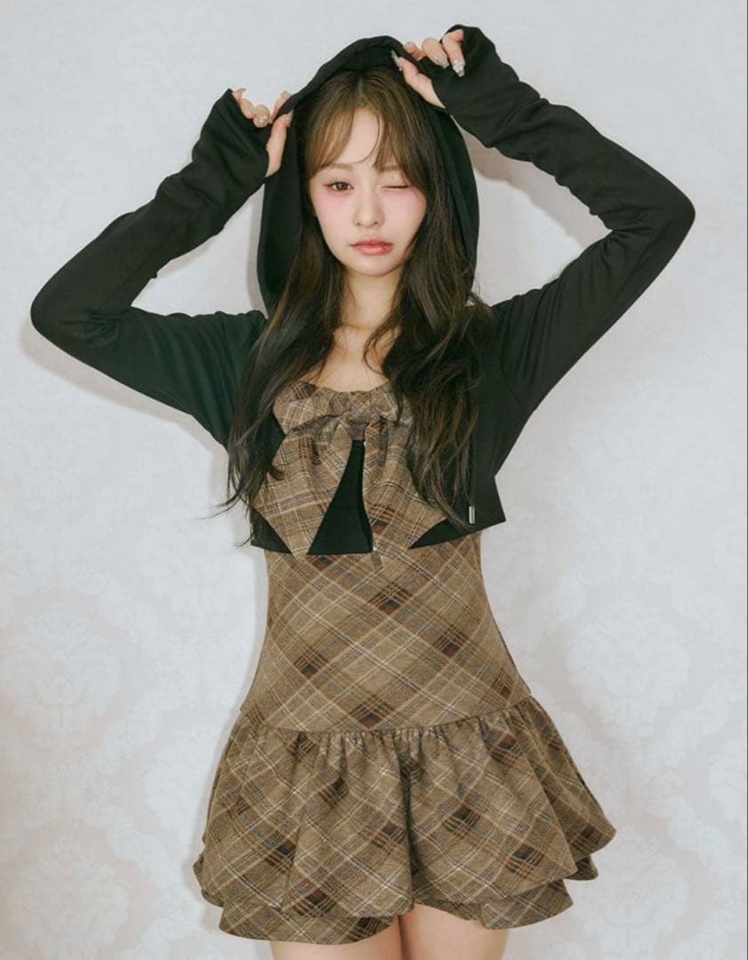 bubbles チェックパーカーワンピース Mサイズ - メルカリ