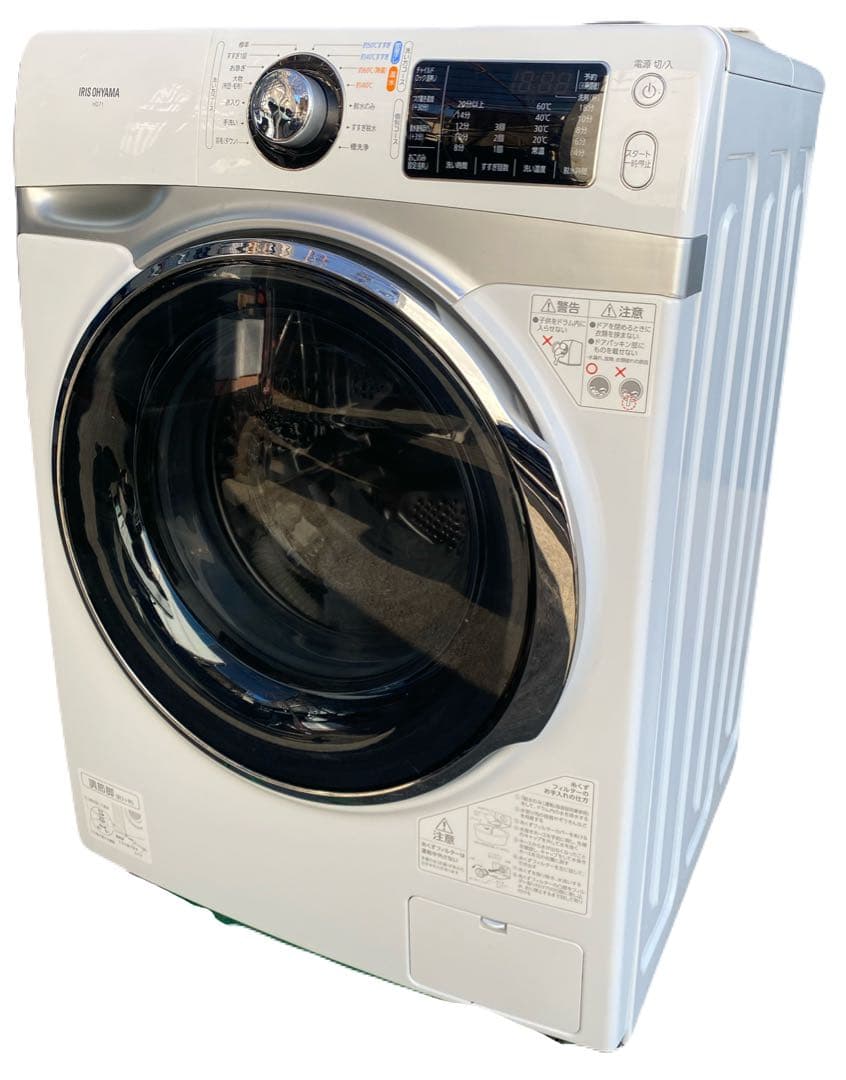 アイリスオーヤマ　ドラム式洗濯機7.5kg HD71-W/S 2019年 Amazon | アイリスオーヤマ ドラム式洗濯機 7.5kg 温水洗浄機能付き 左