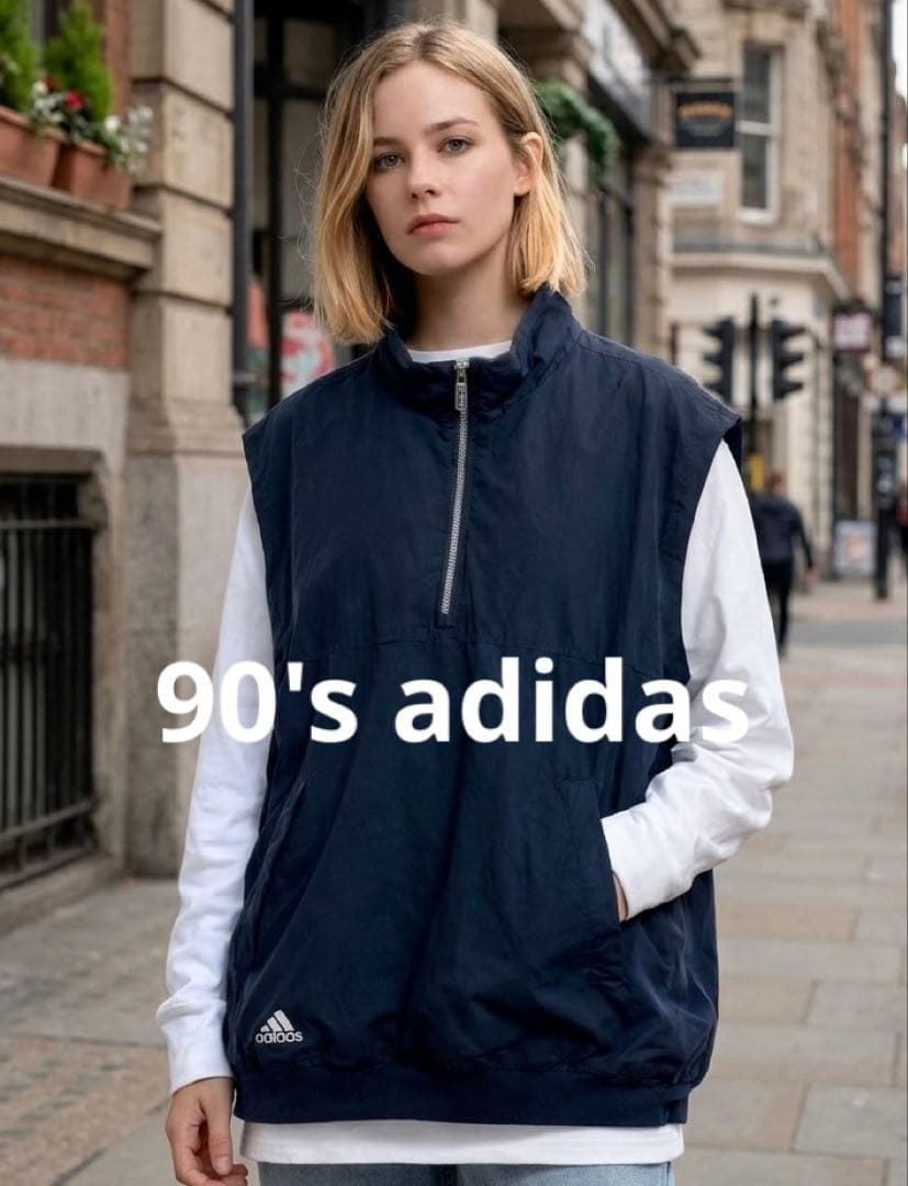 00's adidas CLIMASHELL ハーフジップベスト y2k - メルカリ