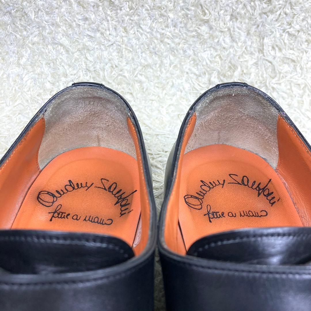 美品』Santoni ダブルモンクストラップ ストレートチップ メダリオン