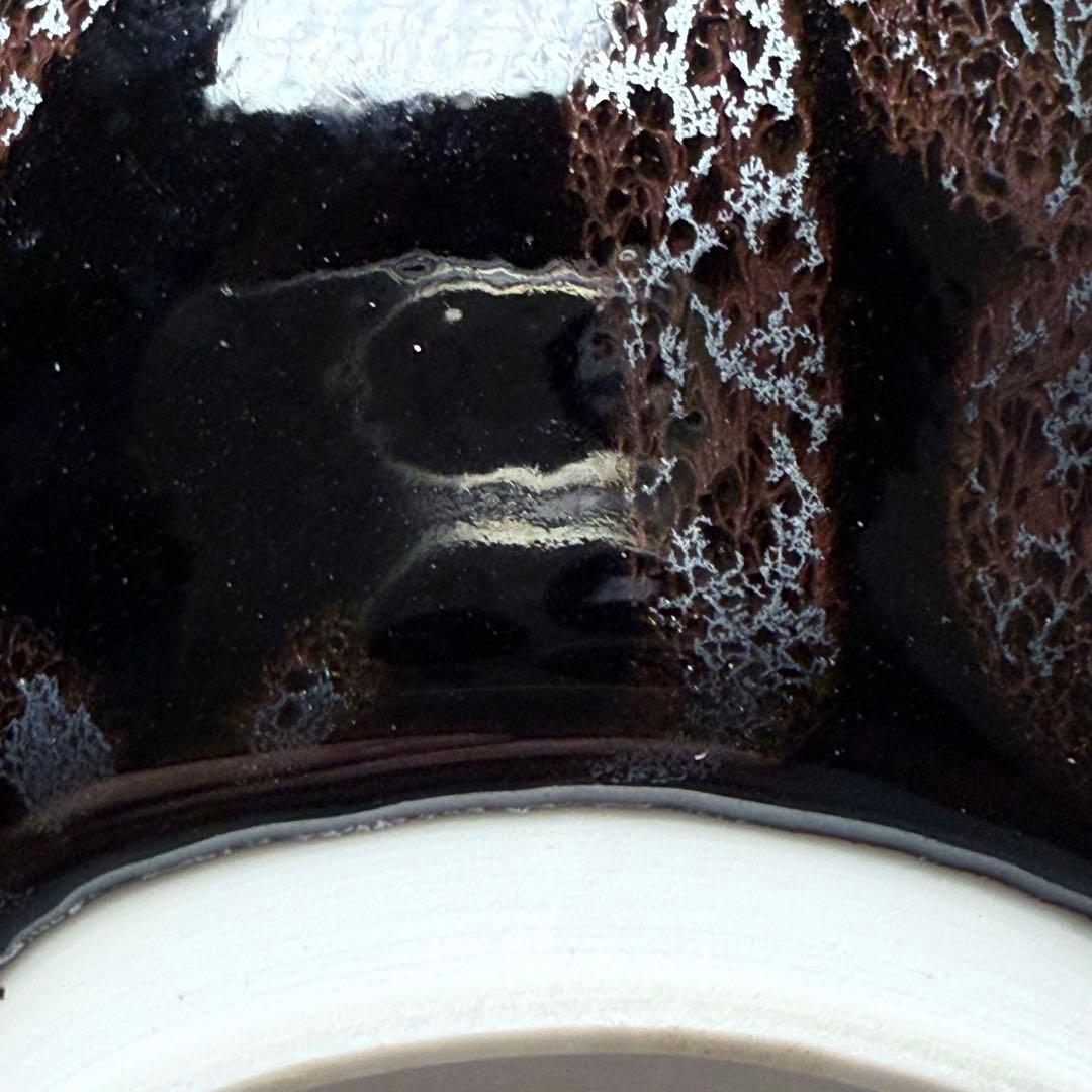 青木龍山 自作 天目抹茶碗 共箱 栞 日展入選多数 茶道具 裏千家