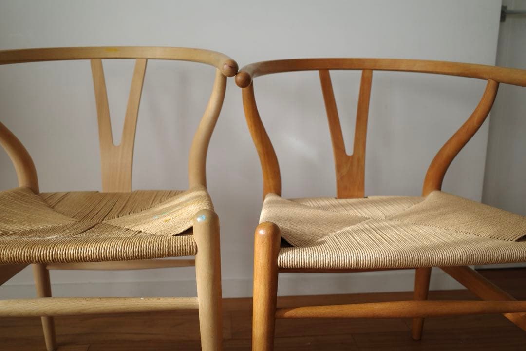 極美品【ヴィンテージ yチェア】ビーチ ペーパーコード新品 - メルカリ