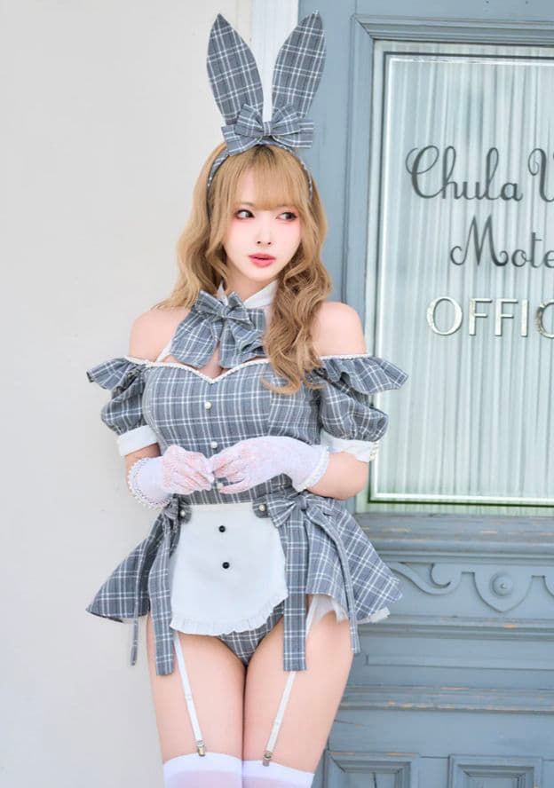 マリームーン/malymoon　マスキュリンバニースーツ ライトグレー×チェックは予約】マスキュリンバニースーツ《オリジナル