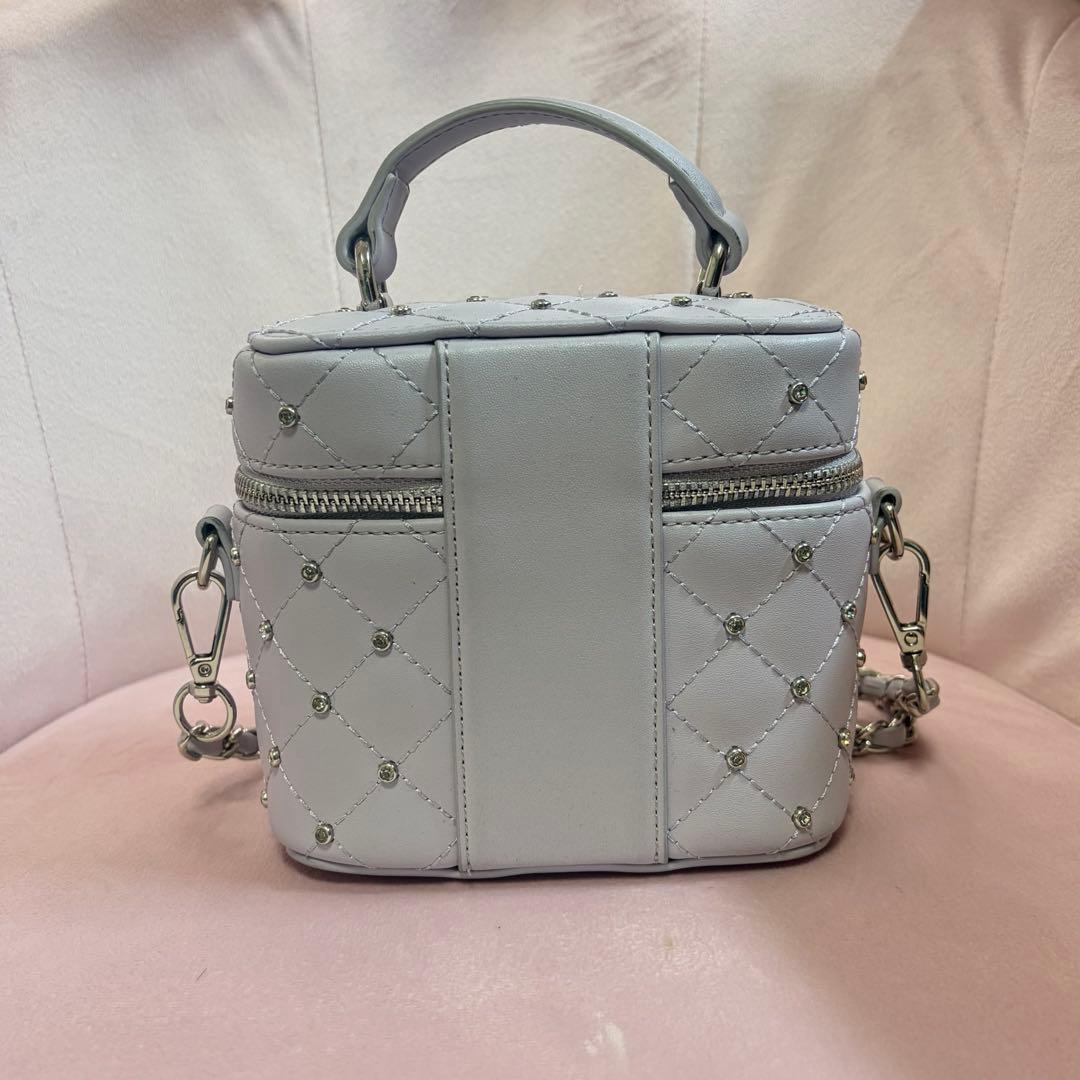 Darich キルティングビジュースクエアミニバッグ パープル pur - メルカリ