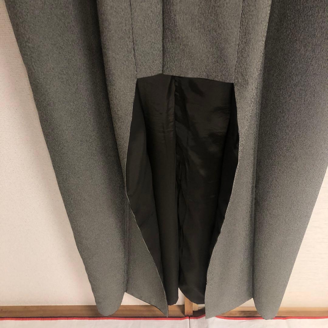 【未使用　トールサイズ】東レ　江戸　万筋　アンサンブル　裄丈70.5 身丈170