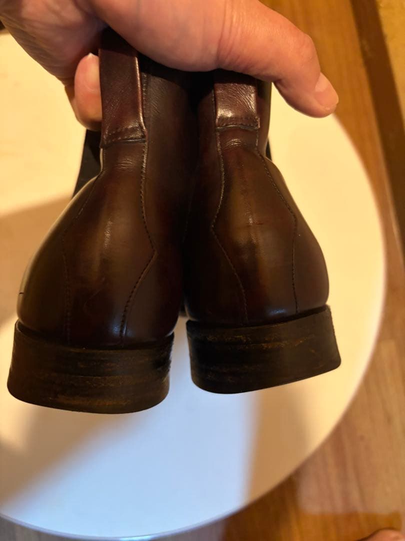 JOHN LOBB バーガンディー サイドゴアブーツ - メルカリ