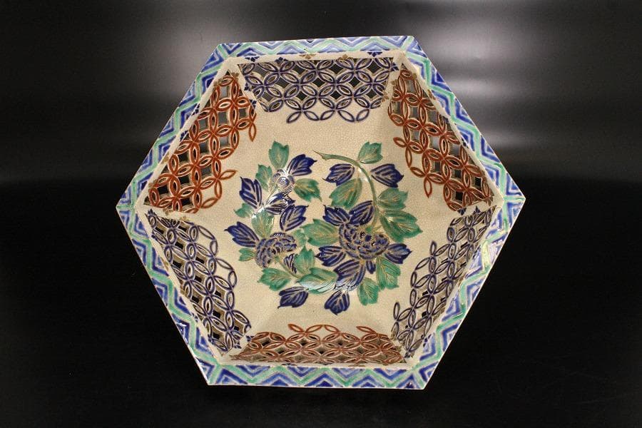 名品 古清水 色絵 透かし 六角鉢 京都個人蔵 茶道具伝来 - メルカリ
