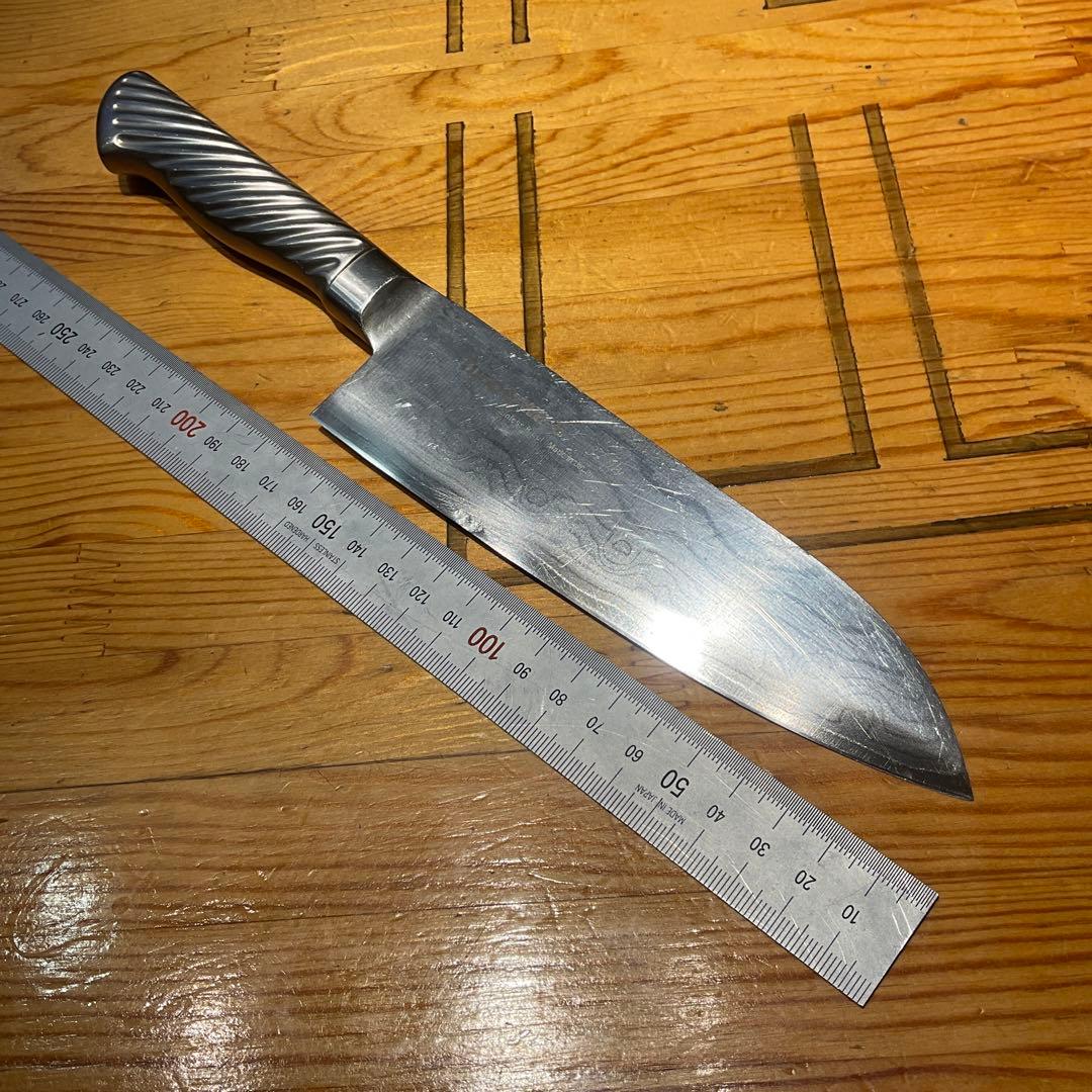 タッパーウェア ダマスカス オールステンレス 三徳包丁 藤次郎OEM