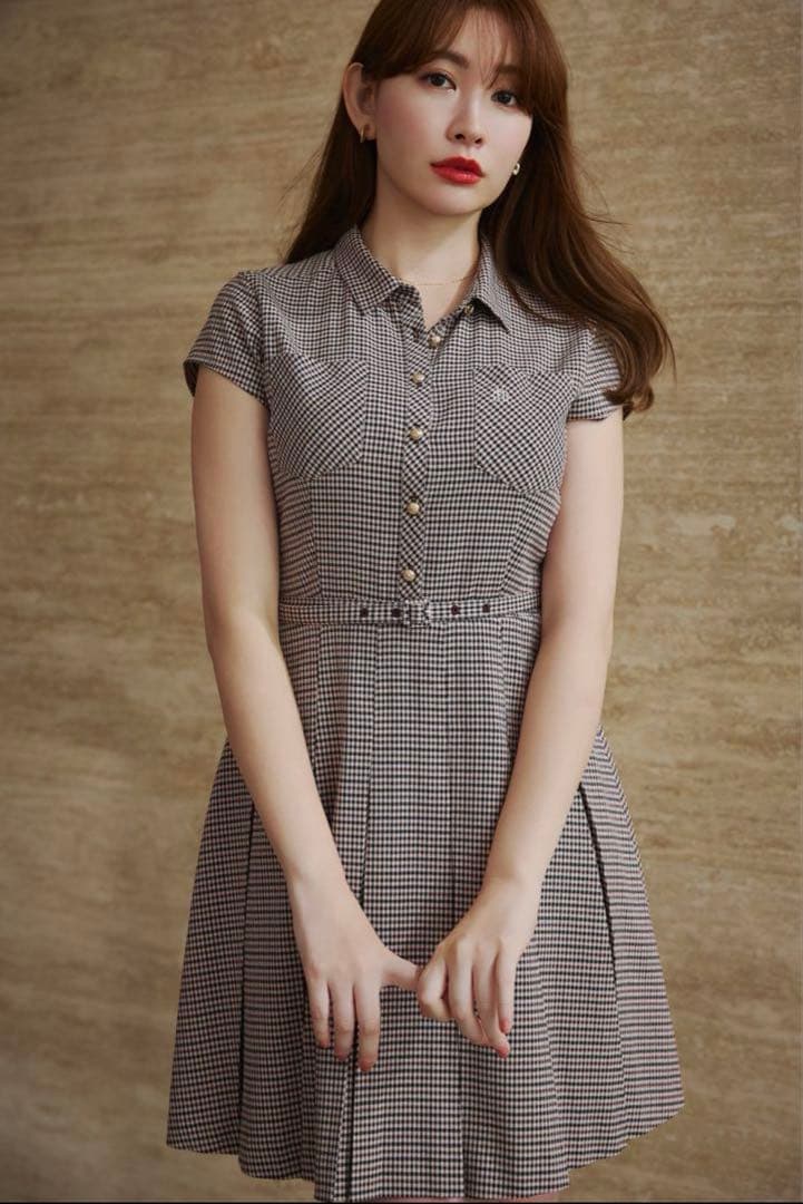 Checked Shirt Mini Dress herlipto brown
