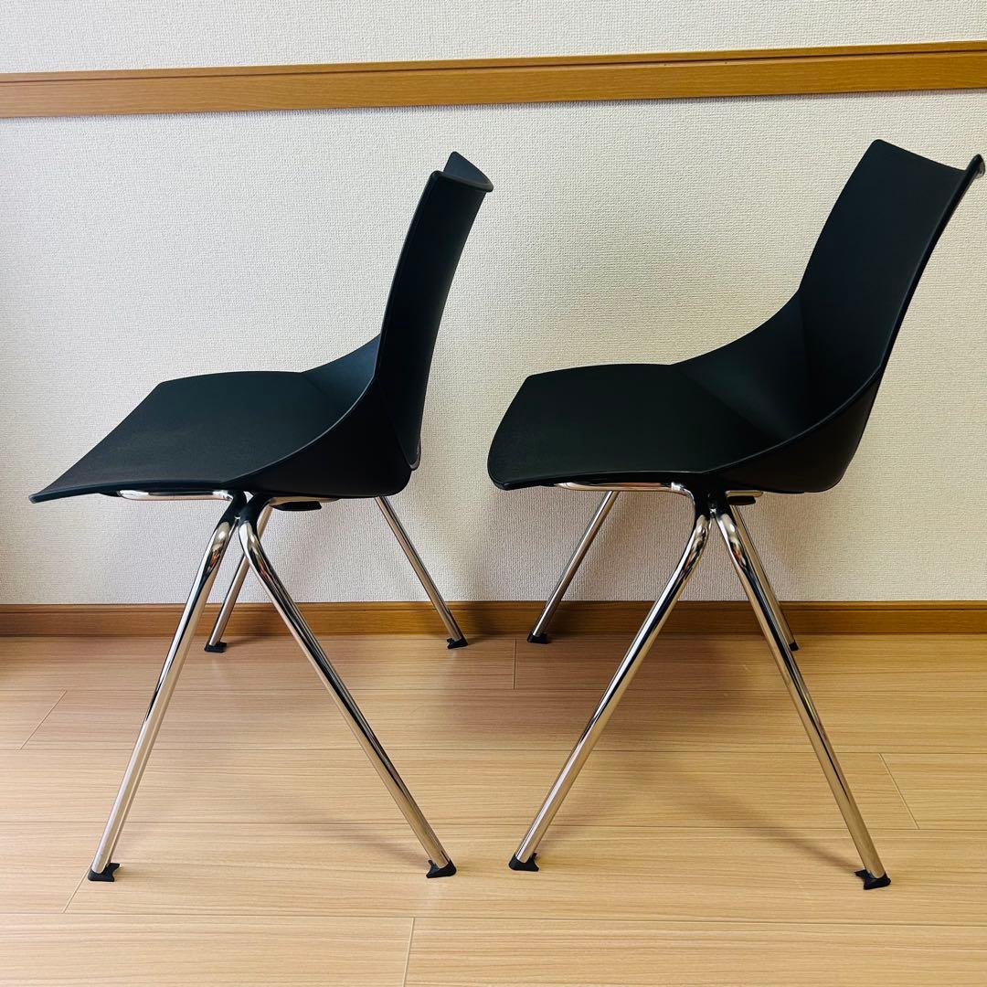 イタリア製シンプルモダン KOSKA コスカチェア2脚／ブラック
