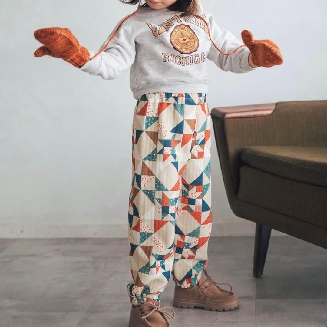 しまむら softcheese パッチワークパンツ 120 - メルカリ