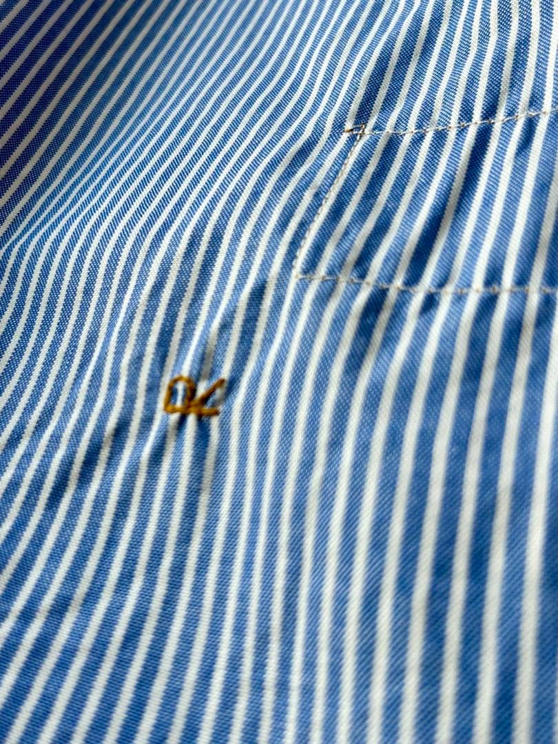 45R 新品タグ付き ストライプ長袖シャツ 01サイズ