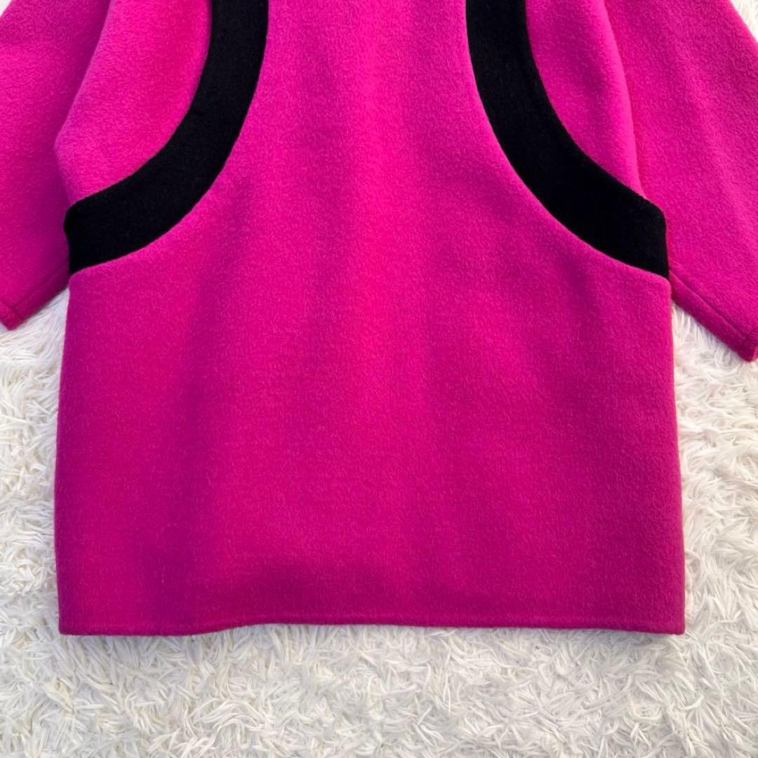 ミラショーン イタリア ダブルフェイス オーバーコート マゼンタ XL