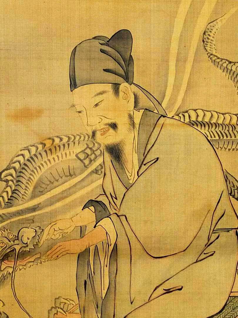 ♥【模写】 掛軸 松村呉春 龍と人物 桐箱付き 掛け軸 骨董品 - メルカリ