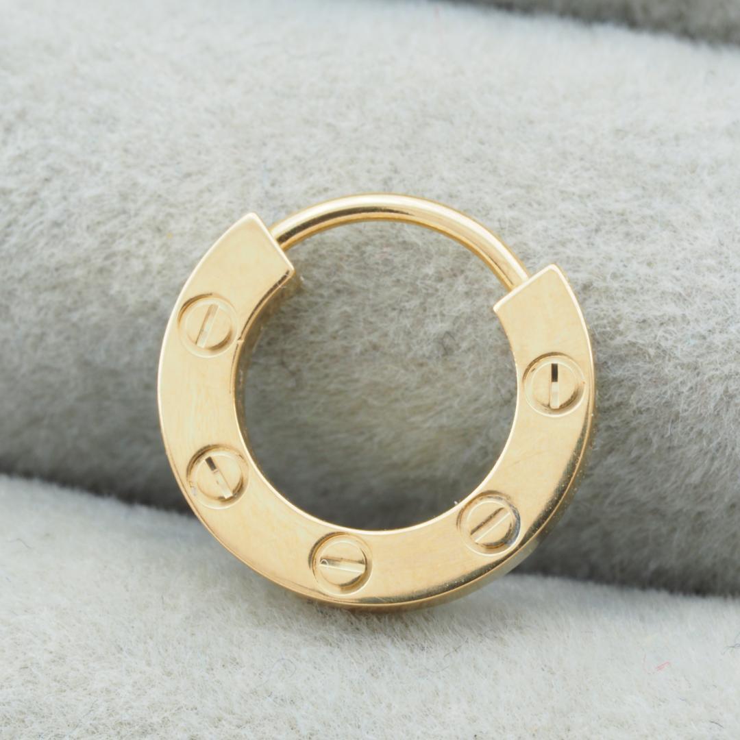 カルティエ ラブ シングル ピアス フープ 片耳 K18YG - メルカリ