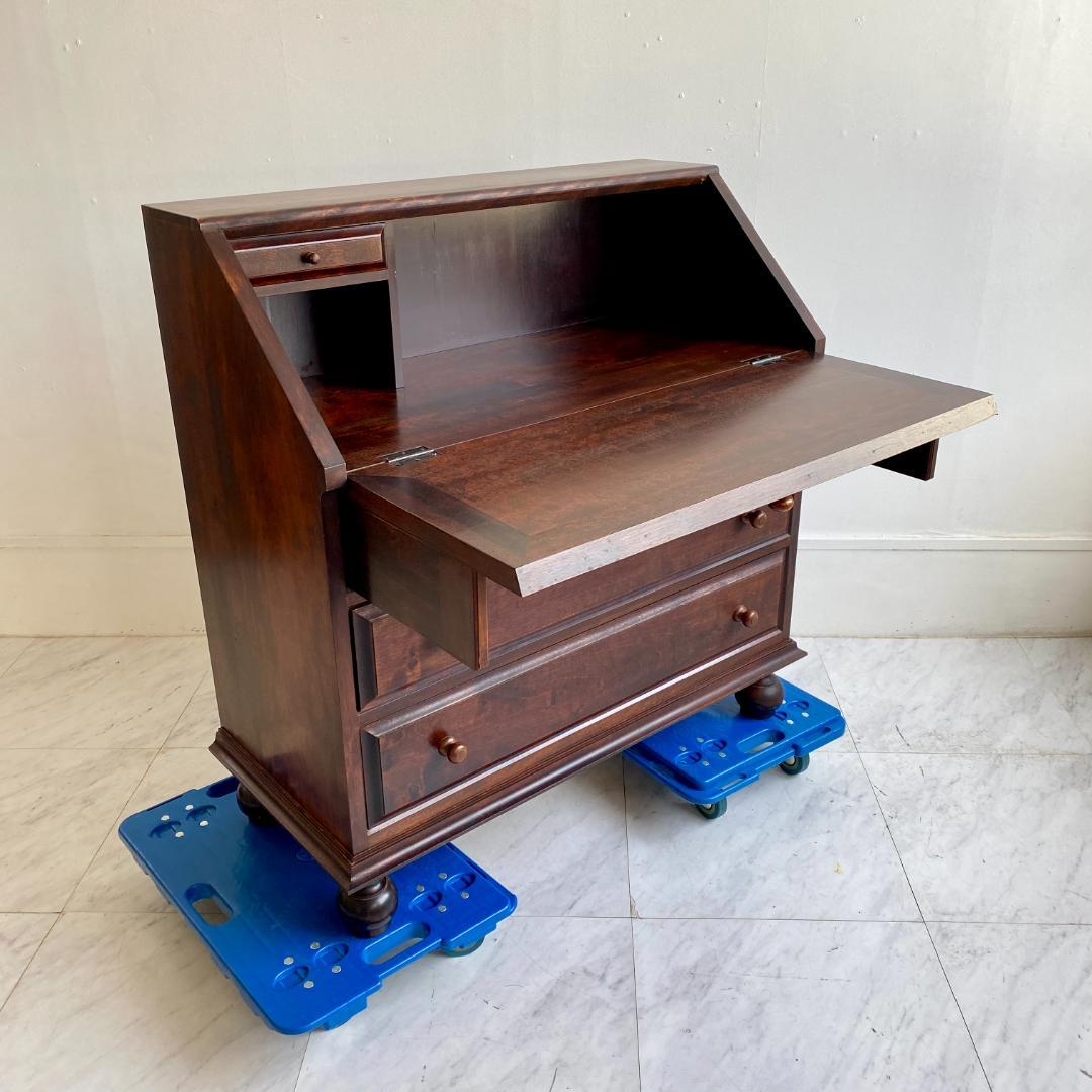 松本民芸家具 ライティングビューロー デスク 書斎机 民芸家具 無垢材