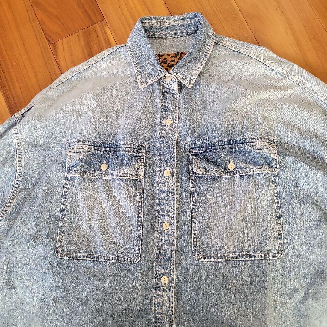 ウィムガゼット ケミカルデニムシャツ オーバーサイズ デニムシャツ