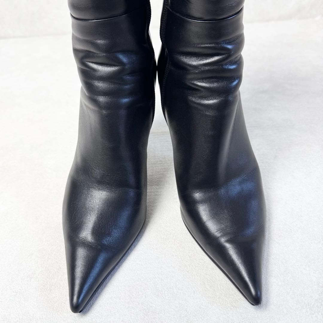 極美品】ピンキー＆ダイアン ロングブーツ 36.5 黒 リーガル製 本革