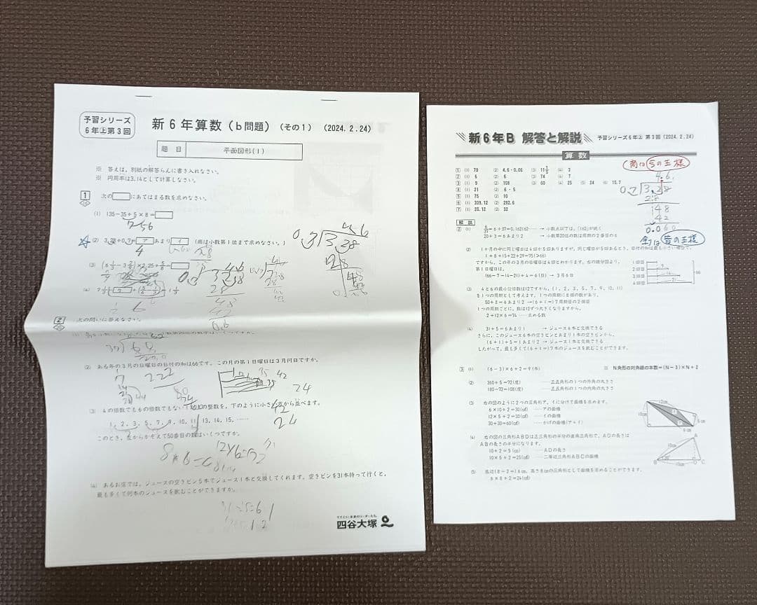 2024年 小6 四谷大塚 早稲アカ カリキュラムテスト YT週テスト原本6