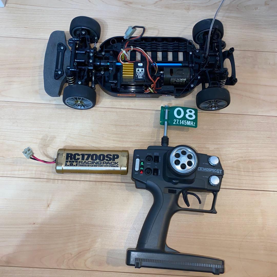 タミヤ ラジコン TT01 シャーシ アンプ サーボ モーター 受信機 セット TT-01 TYPE-Eシャーシ