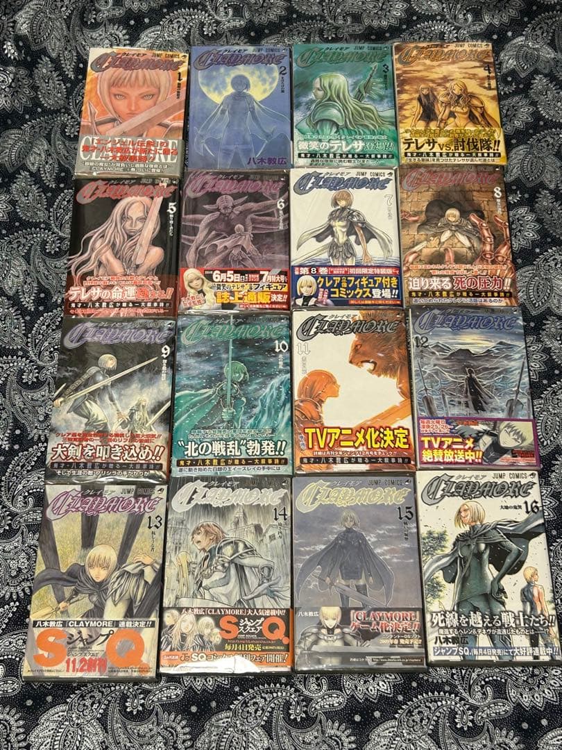 CLAYMORE 1~27巻 全巻 初版 帯 ジャンパラ コミックニュース 全初版] CLAYMORE 全27巻セット 一部帯付き、コミックニュース付き