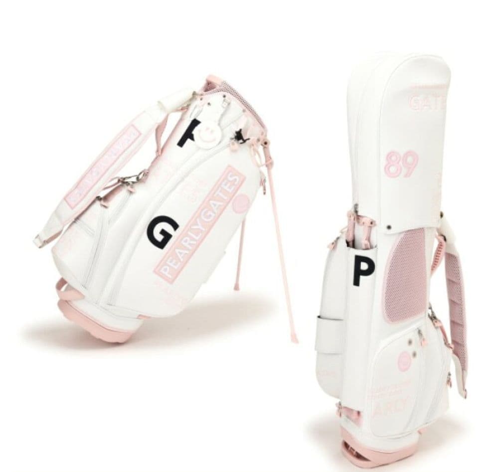 PEARLY GATES ゴルフバッグ 89 ホワイト・ピンク - メルカリ