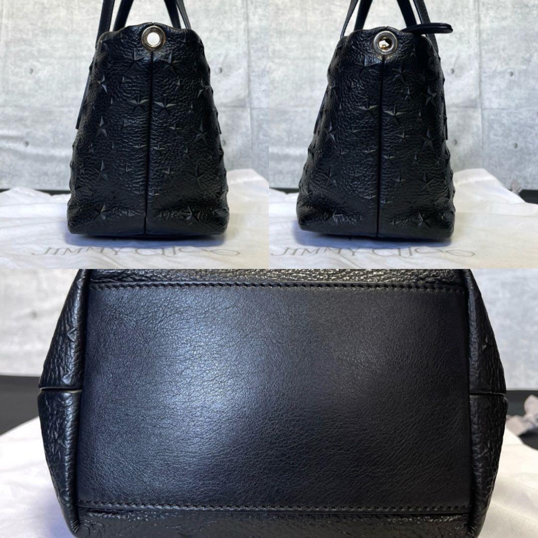未使用級】JIMMY CHOO MINISARA BLACK 2WAY BAG - メルカリ