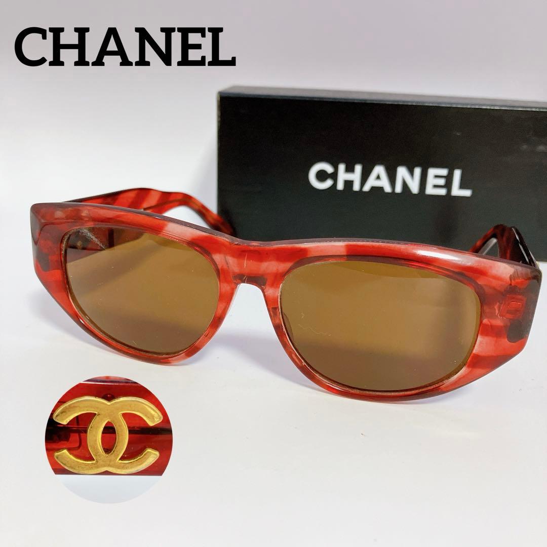 シャネル パリ製 サングラス レジメンタルストライプ ココマーク