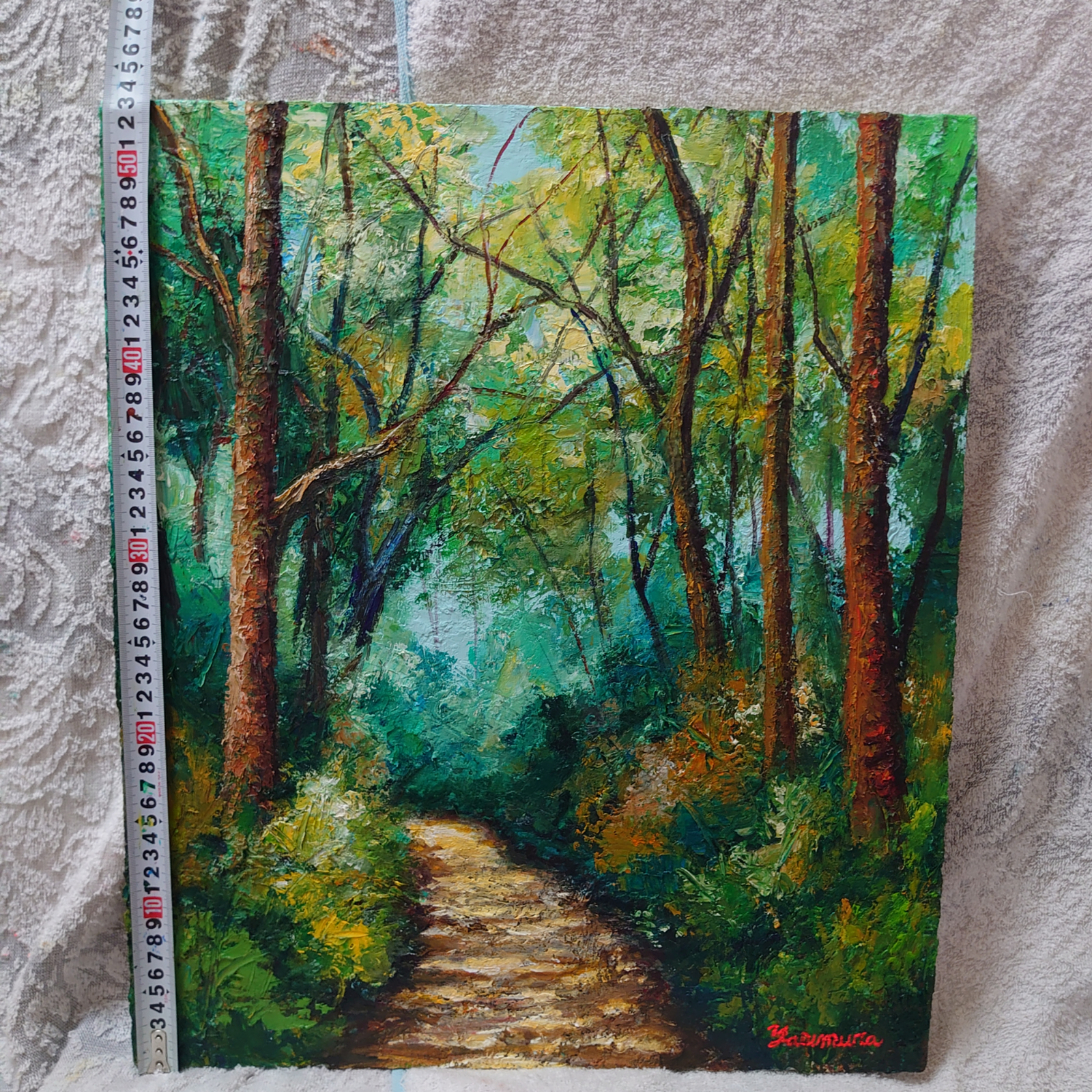 油絵 森【F10号】 - HR | minne byGMOペパボ 国内最大級の