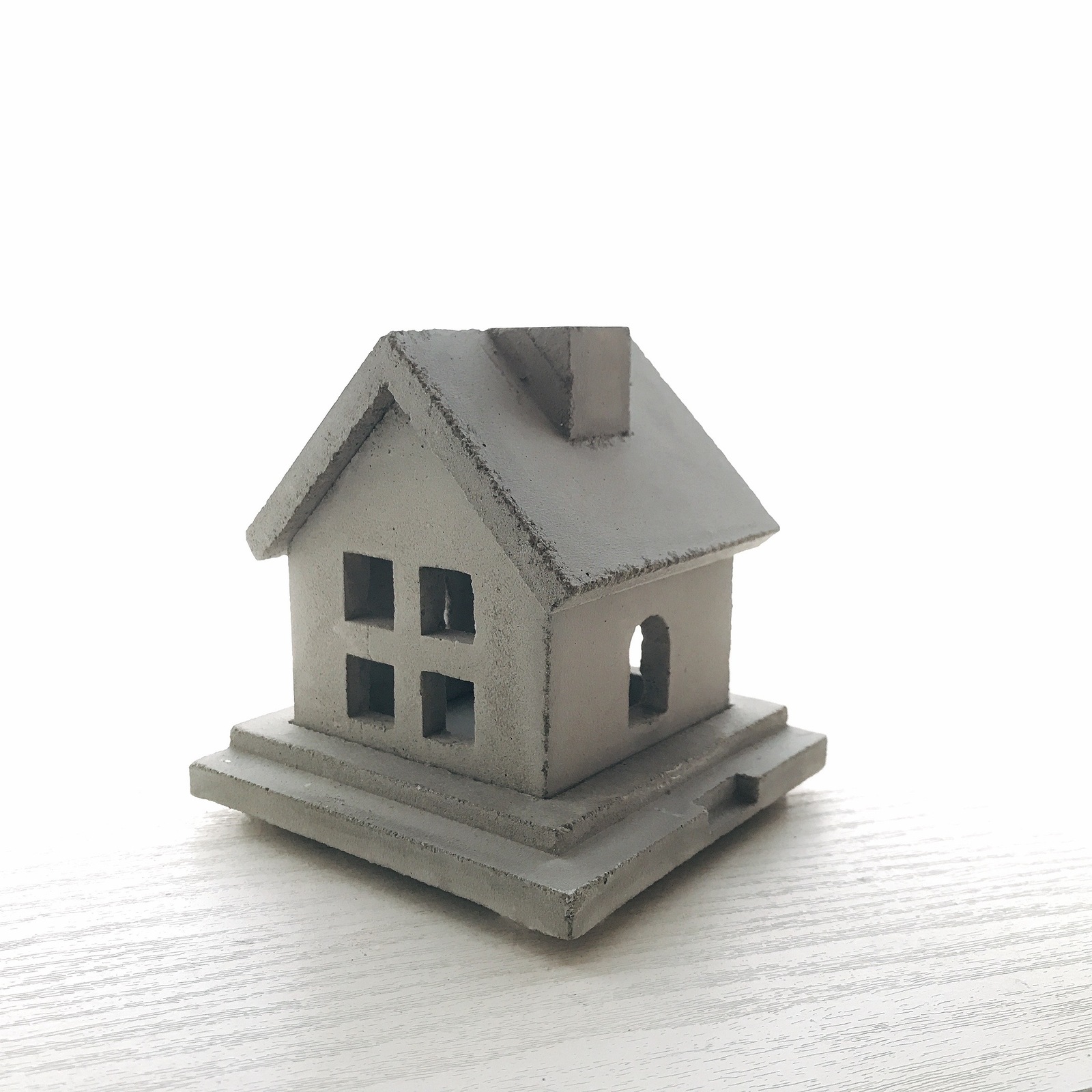 香炉 お家型線香立てL モルタル セメント製 おしゃれ雑貨 - MORTAR