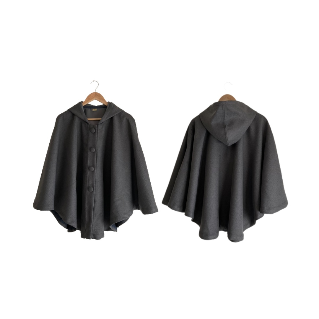 フードつきポンチョコート【フリーサイズ】 - KMR craft works | minne